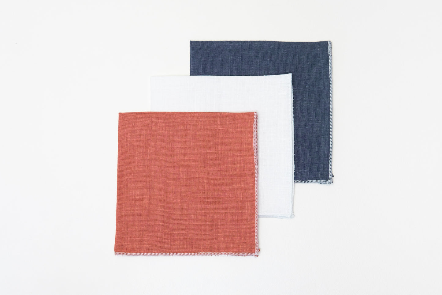 Linen Hanky Set – Pink & Blue