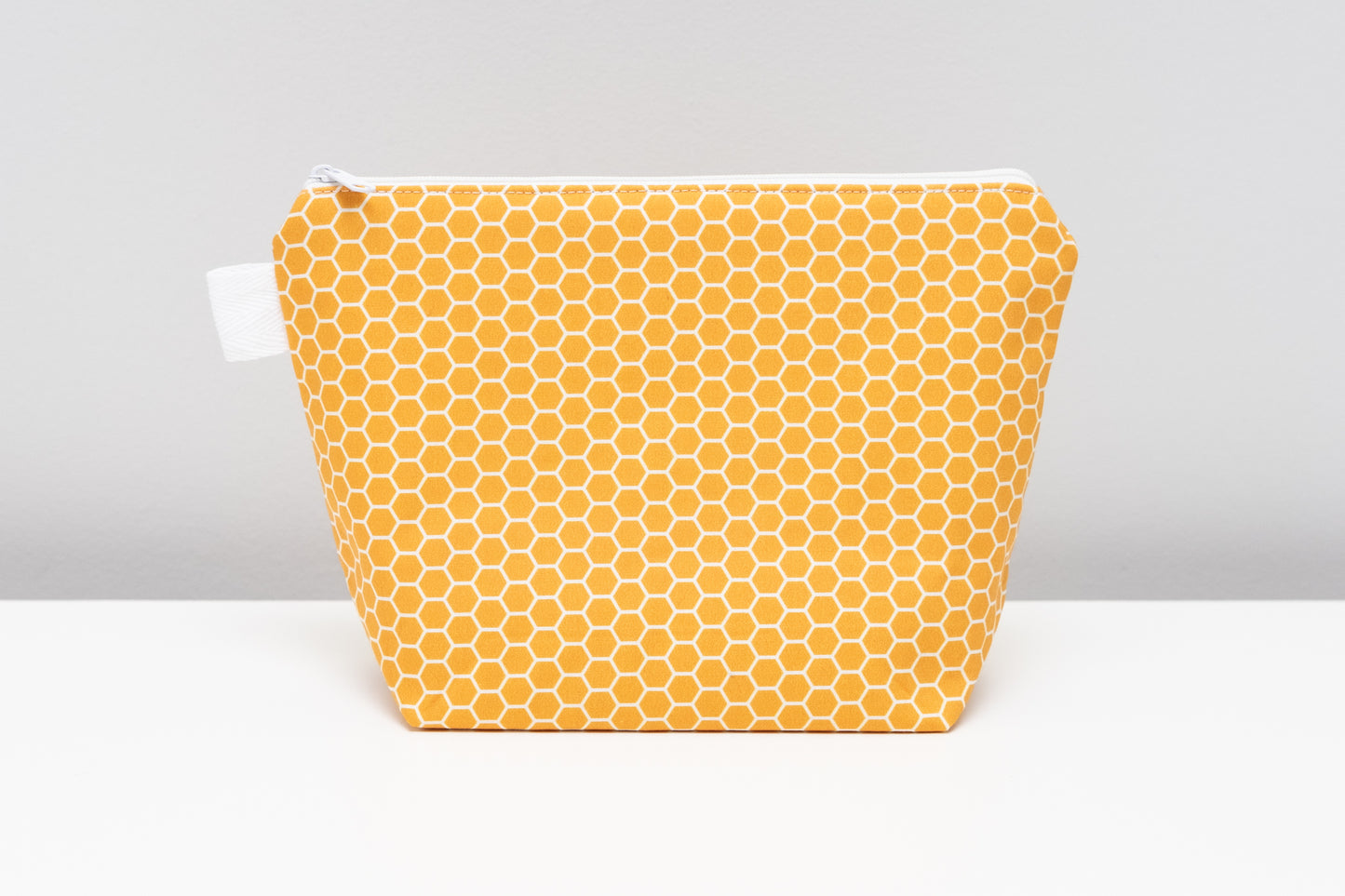 Mustard Honeycomb Makeup Bag