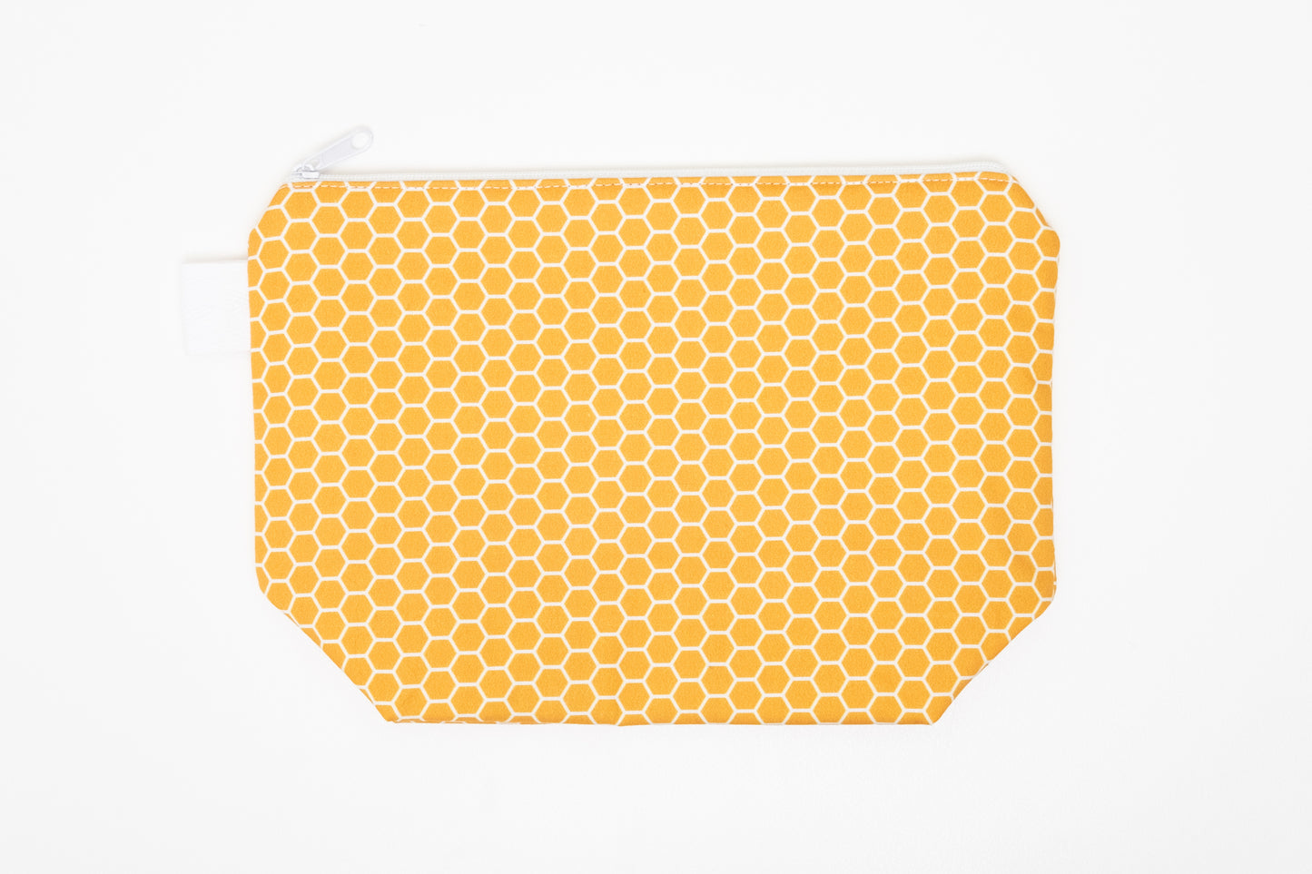 Mustard Honeycomb Makeup Bag