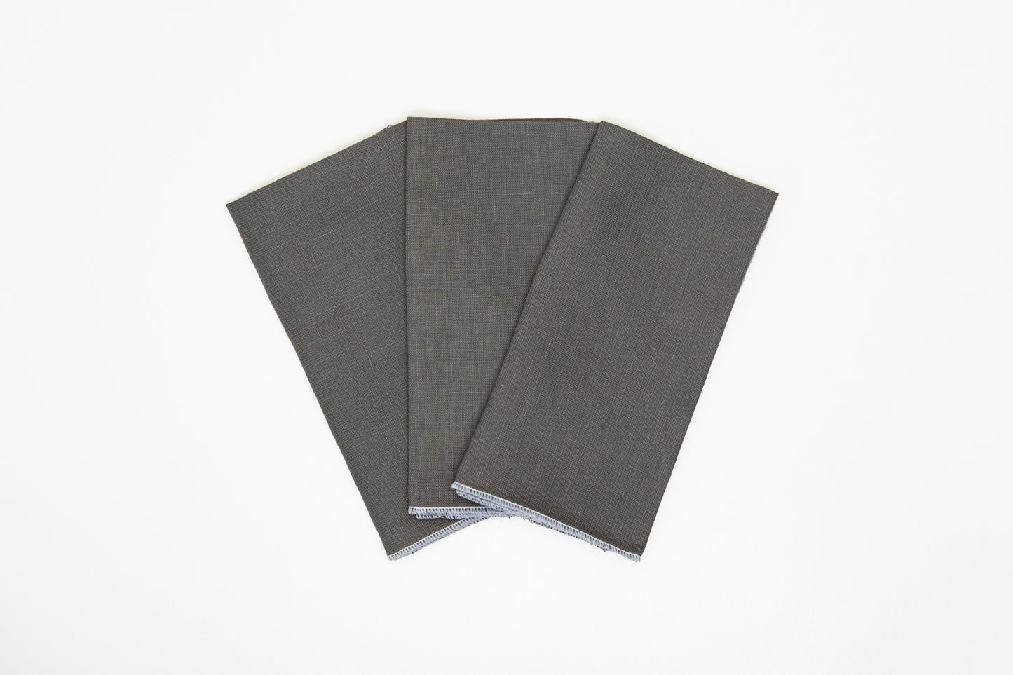 Large Linen Hankies  – Grey