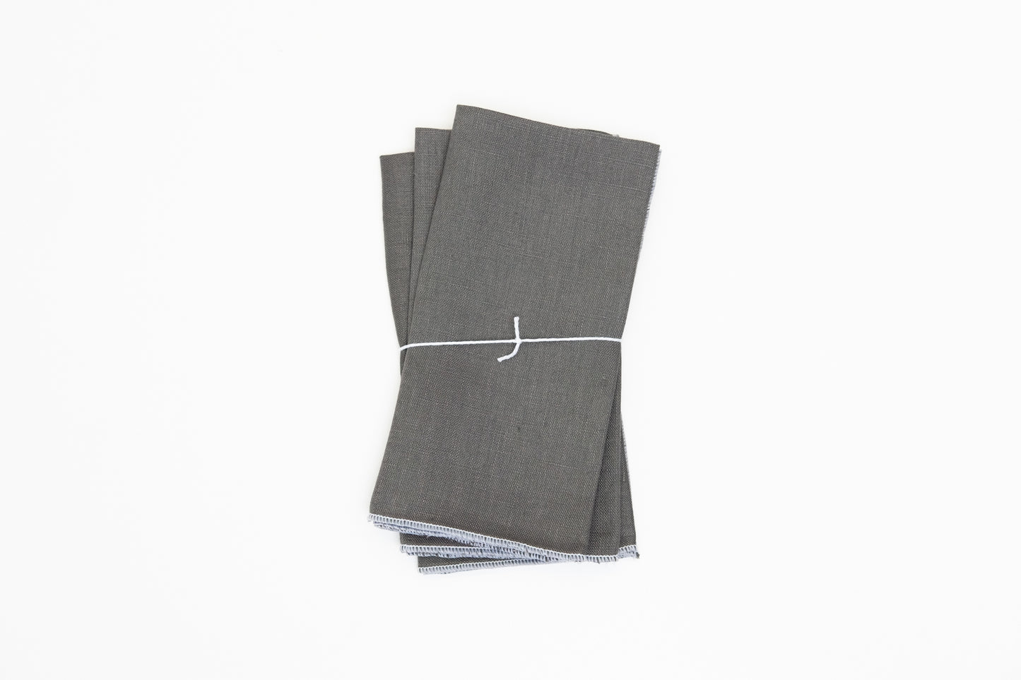 Large Linen Hankies  – Grey